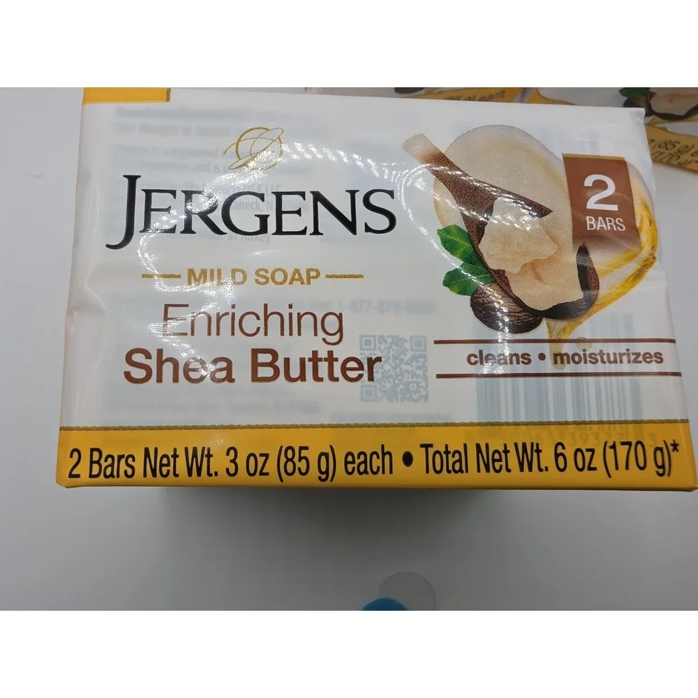 Jergens Enriching Shea Butter Mild Soap 6 Bars (3 Packs x 2) Brand New 3oz Each